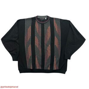 Vintage 1990’s Protege Colorblock 3D knit sweater mens xxl